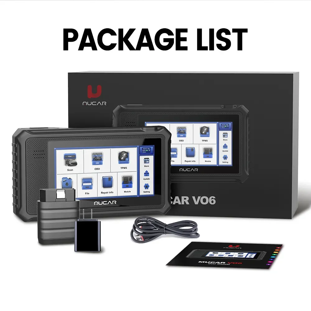 MUCAR VO6 Автомобильные диагностические инструменты Бесплатная глобальная версия Полная система 28 сбросов OBD2 Двунаправленное управление Сканер инструментов сканирования
MUCAR VO6 Автомобильные диагностические инструменты Бесплатная глобальная версия Полная система 28 сбросов OBD2 Двунаправленное управление Сканер инструментов сканирования