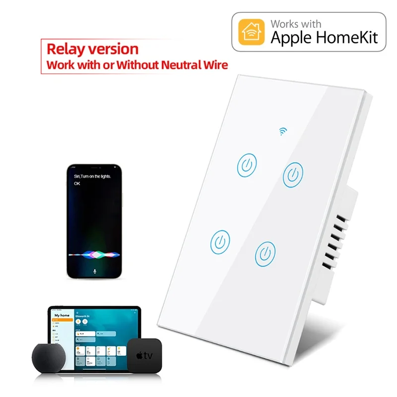 Homekit Smart Life Home House WiFi Wireless Remote Wall Switch Voice Control Touch Sensor LED Light Switches Alexa Google Home
Homekit Smart Life Home House WiFi Wireless Remote Wall Switch Voice Control Touch Sensor LED Light Switches Alexa Google Home