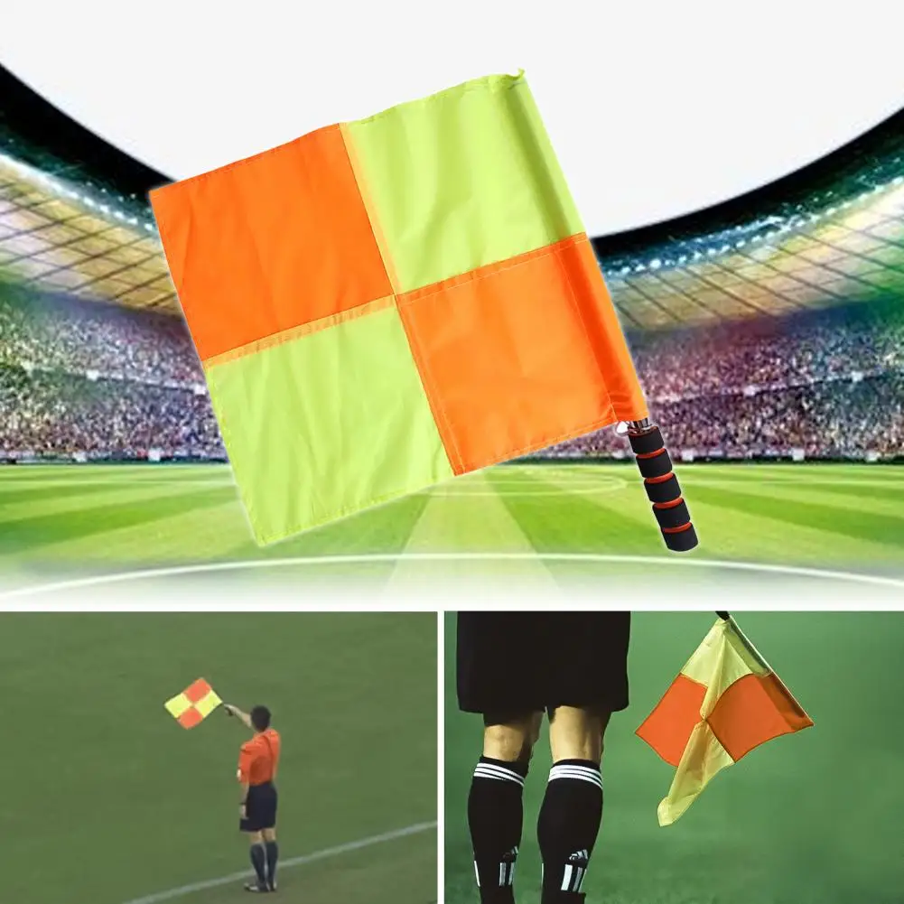 Soccer Referee Flag 1 Pair Practical Compact Stainless Steel Tube Rustproof Handle Referee Linesman Flag for Football Match
Soccer Referee Flag 1 Pair Practical Compact Stainless Steel Tube Rustproof Handle Referee Linesman Flag for Football Match