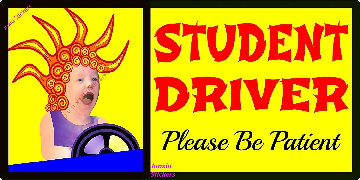 New Student Driver Bumper Sticker Premium Vinyl Car Decal Funny New Driver Stickers Keep Your Teenage Driver Safe Decals KK10cm
New Student Driver Bumper Sticker Premium Vinyl Car Decal Funny New Driver Stickers Keep Your Teenage Driver Safe Decals KK10cm