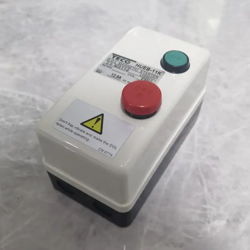 TECO AC Electromagnetic Switch HUEB-11K D.O.L Magnetic Starter 12.5A for 380V 220V 110V 
TECO AC Electromagnetic Switch HUEB-11K D.O.L Magnetic Starter 12.5A for 380V 220V 110V