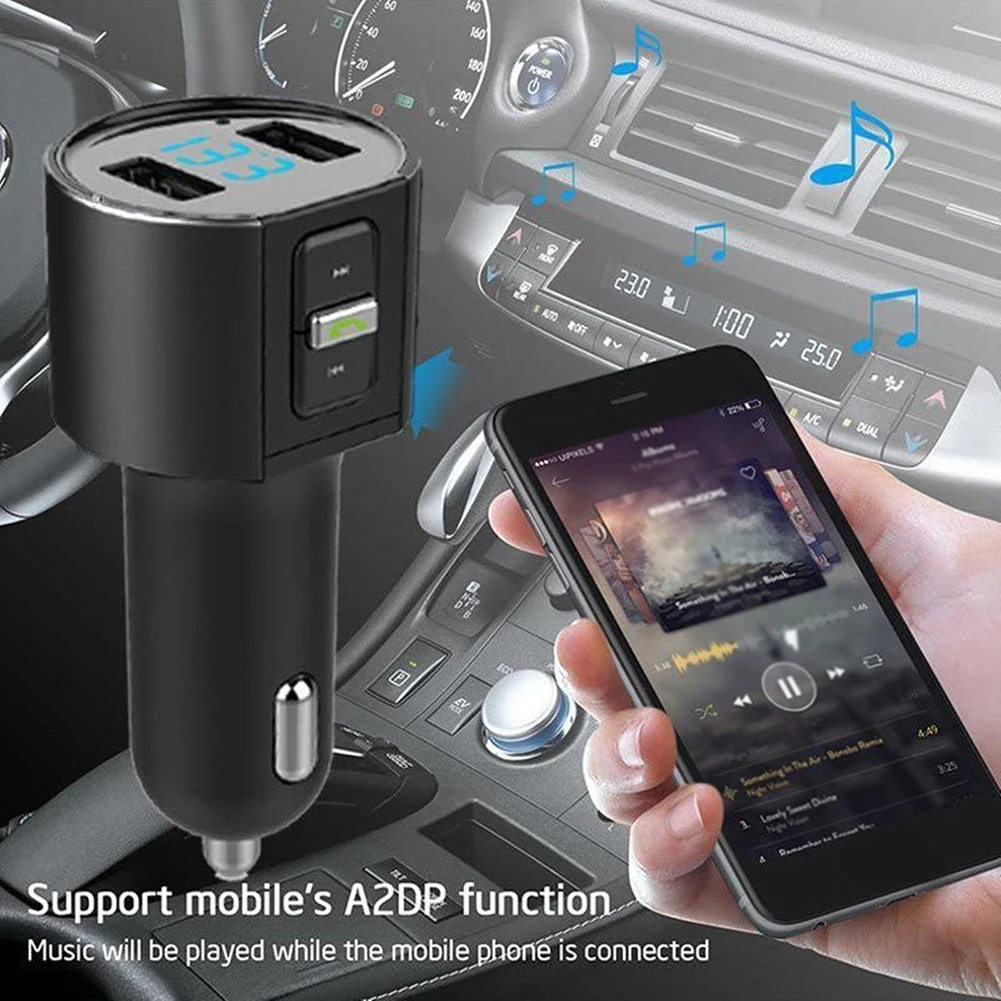 MP3 Player Car FM Transmitter Dual USB Charger Bluetooth Kit Accessories High Quality Fashion
MP3 Player Car FM Transmitter Dual USB Charger Bluetooth Kit Accessories High Quality Fashion