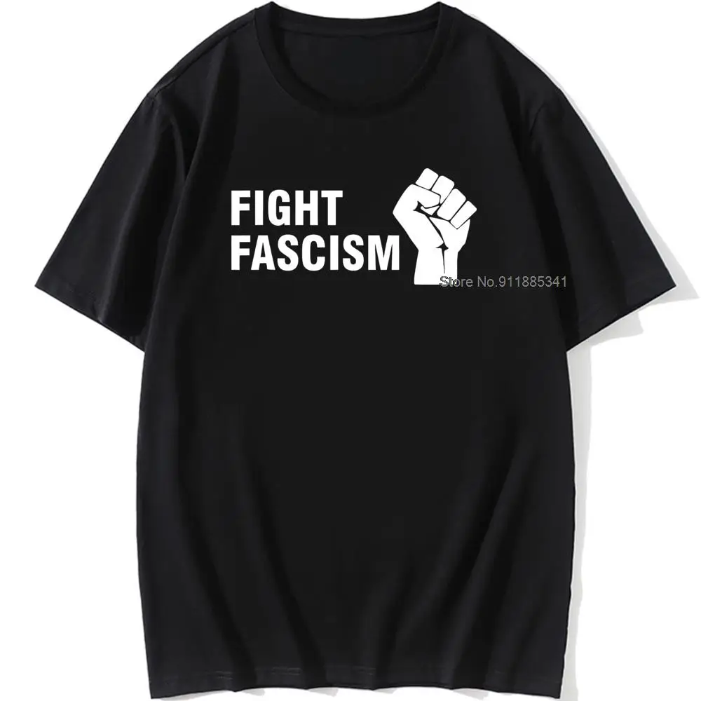 

Fight Fascism Student Wholesale Moto Biker Tops T Shirt Cotton Top T-Shirts Chinese Style