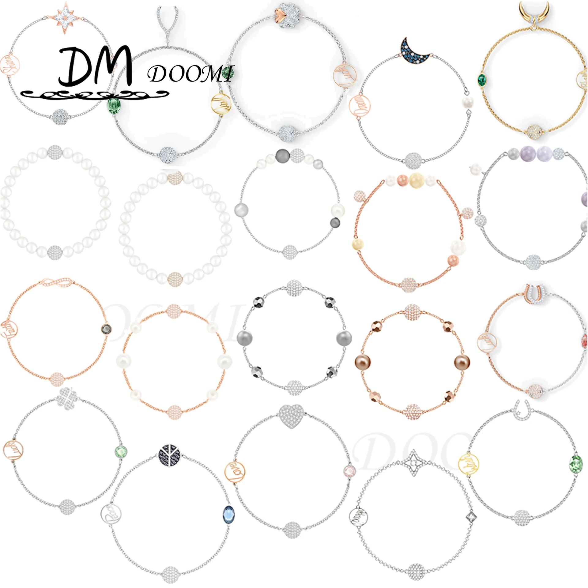 Фото Swa 2022 модные ювелирные изделия премиум женские браслеты изысканные кристаллы