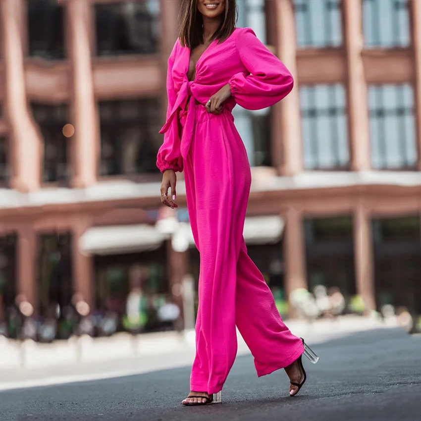 Mandylandy Women Elegant Autumn Tracksuit Outfits Fashion Y2K Long Sleeve V Neck Crop Top Drawstring Loose Pants Two Piece Set
Mandylandy Women Elegant Autumn Tracksuit Outfits Fashion Y2K Long Sleeve V Neck Crop Top Drawstring Loose Pants Two Piece Set