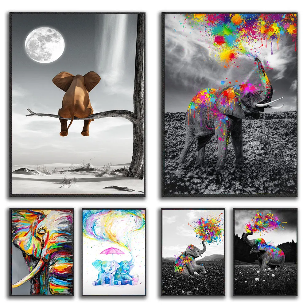 Elephent And Moon Canvas Poster Abstract Animals Mural Art Painting Nordic Posters Print Wall Picture for Living Room Home Decor
Elephent And Moon Canvas Poster Abstract Animals Mural Art Painting Nordic Posters Print Wall Picture for Living Room Home Decor