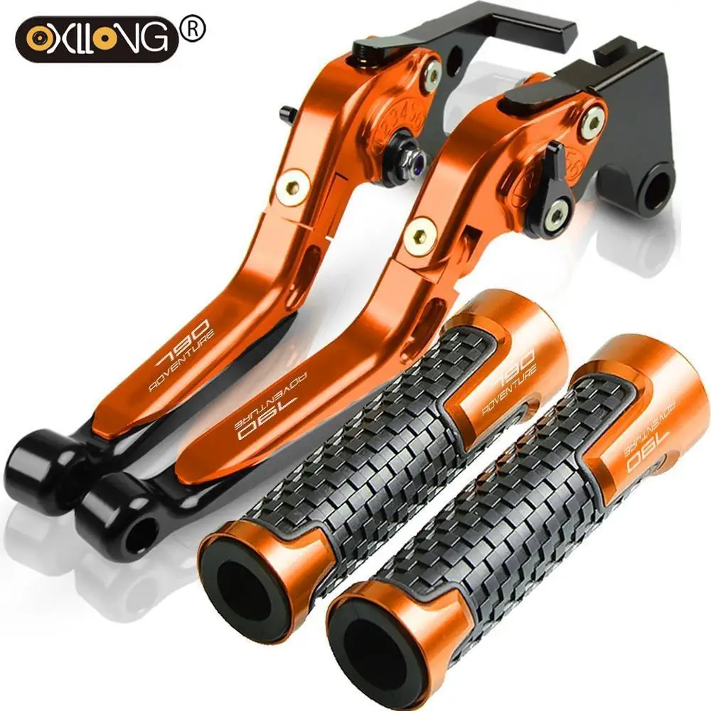 

For 790Adventure R Motorcycle Brake Clutch Levers 7/8 22MM Handlebar hand Grips Ends 790 ADV R 790 Adventure 2017 2018 2019