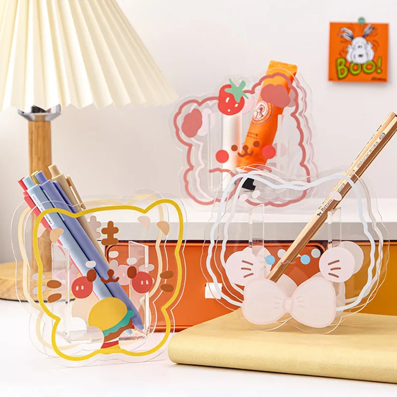 Kawaii Transparent Acrylic Pen Holder Desktop Organizer INS New Fashion Cute Bear Bunny Office Stationery Cosmetics Storage Box
Kawaii Transparent Acrylic Pen Holder Desktop Organizer INS New Fashion Cute Bear Bunny Office Stationery Cosmetics Storage Box