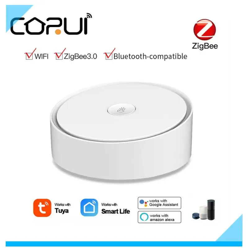 CORUI Tuya Smart Gateway ZigBee WiFi Bluetooth Multi-mode Multi Protocol Gateway Voice Control Smart App For Alexa Google Home
CORUI Tuya Smart Gateway ZigBee WiFi Bluetooth Multi-mode Multi Protocol Gateway Voice Control Smart App For Alexa Google Home