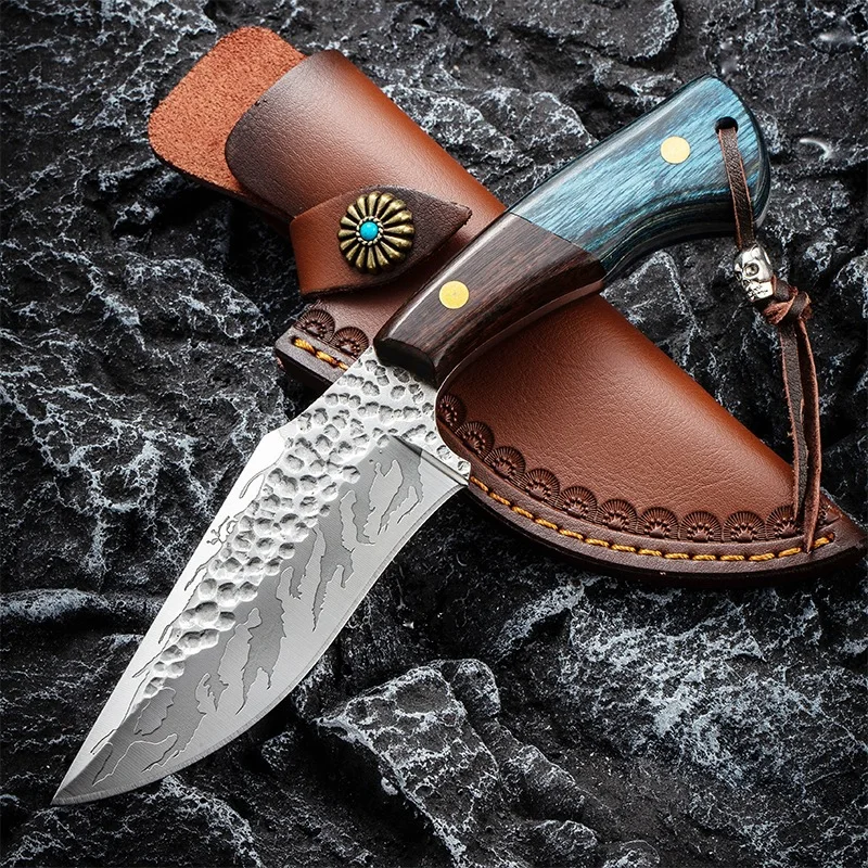 Outdoors Hunting Camping Survival Knife Handmade Forged Fire Pattern Solid Handle Kitchen Knives Stainless Steel FullTang Carver
Outdoors Hunting Camping Survival Knife Handmade Forged Fire Pattern Solid Handle Kitchen Knives Stainless Steel FullTang Carver