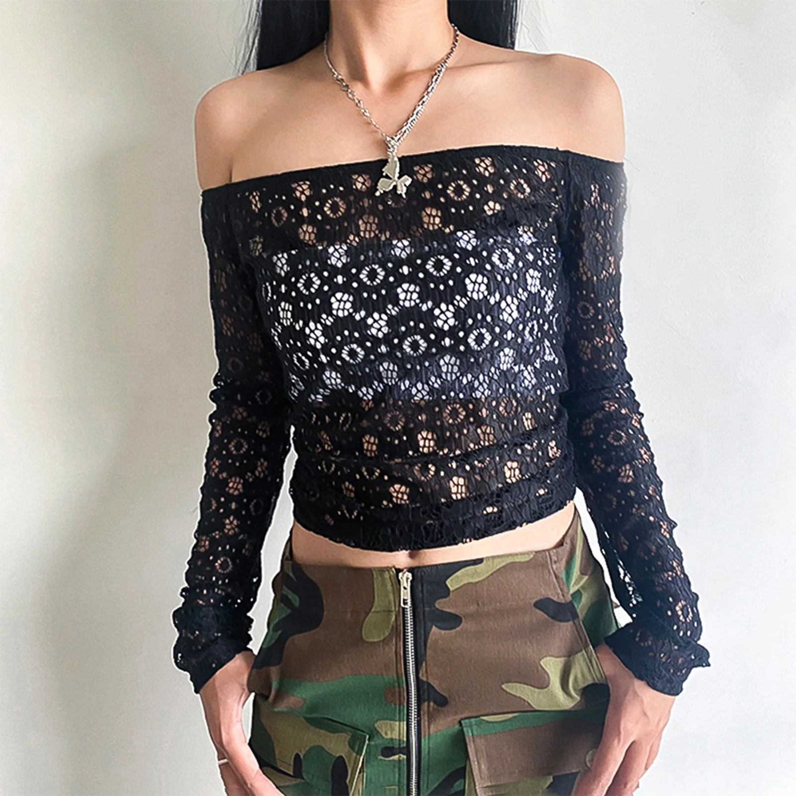 Women Summer See Through Lace Tank Top Y2k Long Sleeve Sexy Style Tube Top Sexy Off Shoulder Spicy Girl Ladies Tube Top
Women Summer See Through Lace Tank Top Y2k Long Sleeve Sexy Style Tube Top Sexy Off Shoulder Spicy Girl Ladies Tube Top