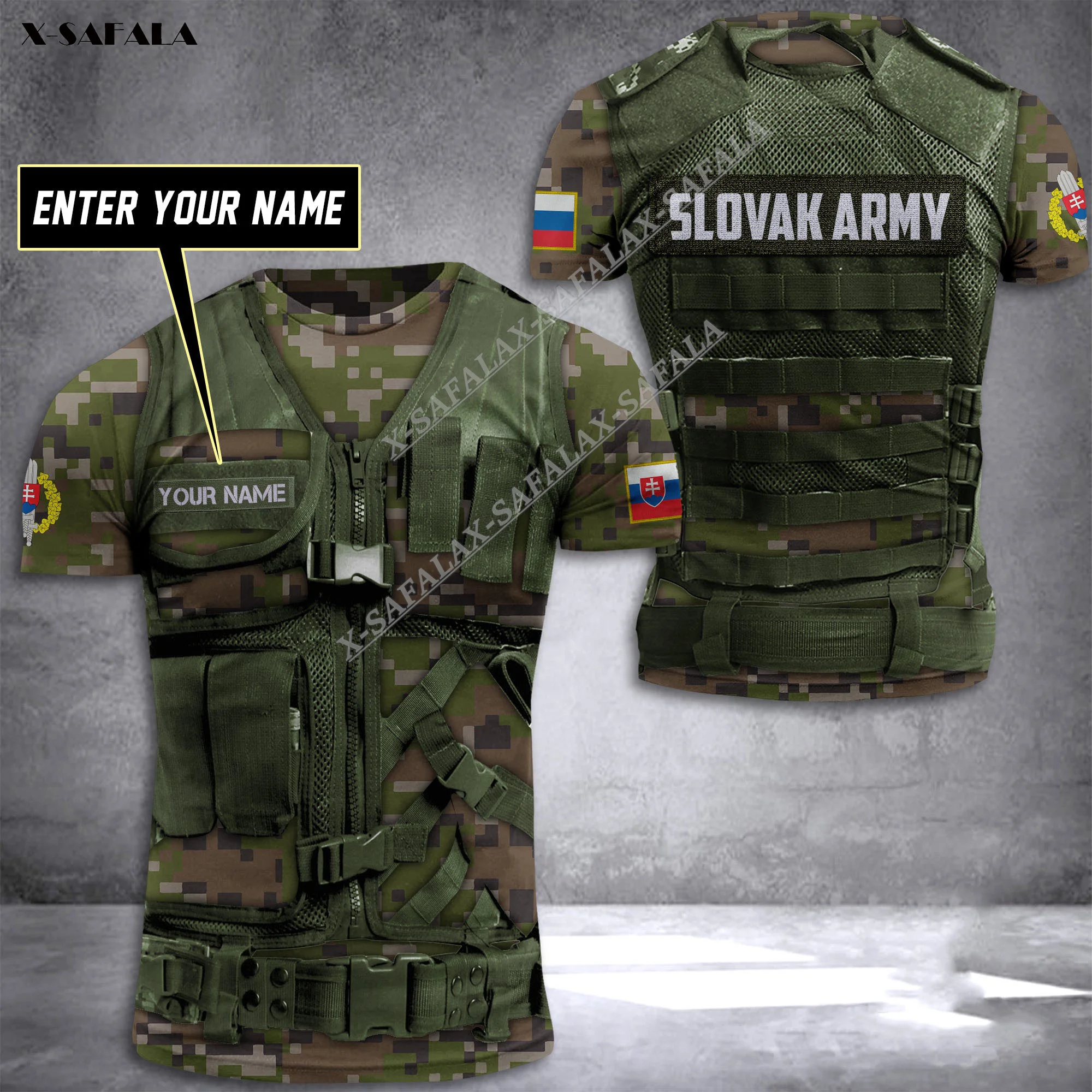 Country Slovakia Custom Name 3D Print Breathable T-shirt Summer Round Neck Men Female Casual Top 
Country Slovakia Custom Name 3D Print Breathable T-shirt Summer Round Neck Men Female Casual Top