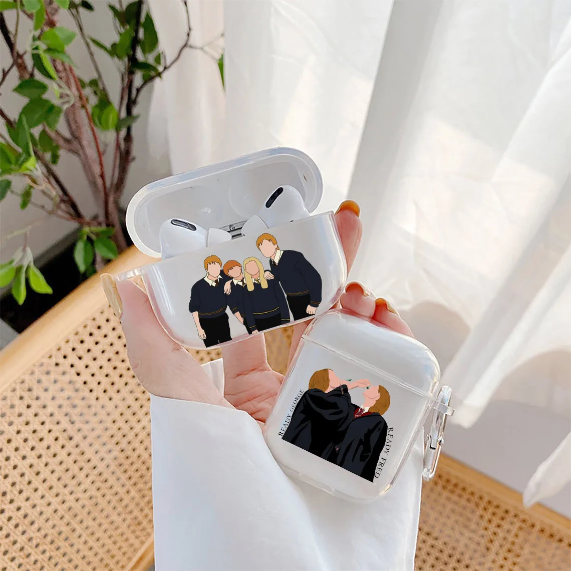 Weasley Twins Draco Malfoy Прозрачный чехол для Airpods Pro 2 1 силиконовый наушников Роскошный из