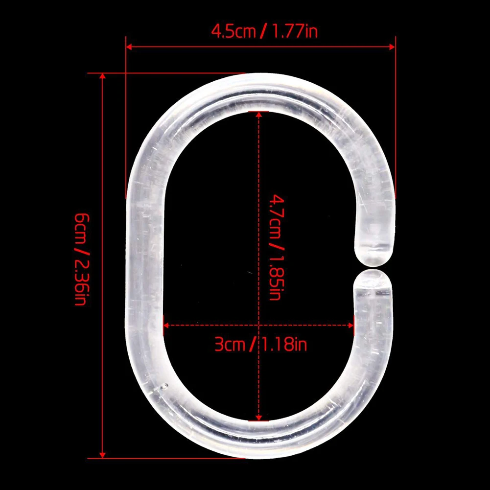 24 Pack Clear Shower Curtain Rings Hooks Bathroom Plastic Pole Rail Guide Hanger Household Bathroom Products Replacement Hooks
24 Pack Clear Shower Curtain Rings Hooks Bathroom Plastic Pole Rail Guide Hanger Household Bathroom Products Replacement Hooks