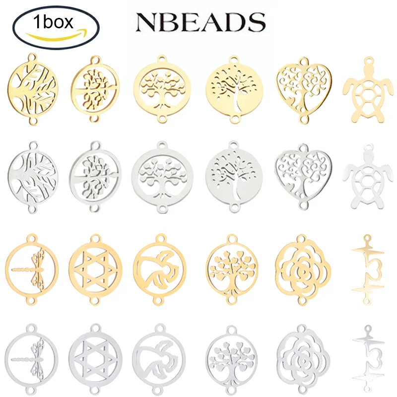 1BOX Golden and Stainless Steel Color Links Connectors Charms Flat Round Jewelry Connector Charms for Jewelry Making Crafts
1BOX Golden and Stainless Steel Color Links Connectors Charms Flat Round Jewelry Connector Charms for Jewelry Making Crafts