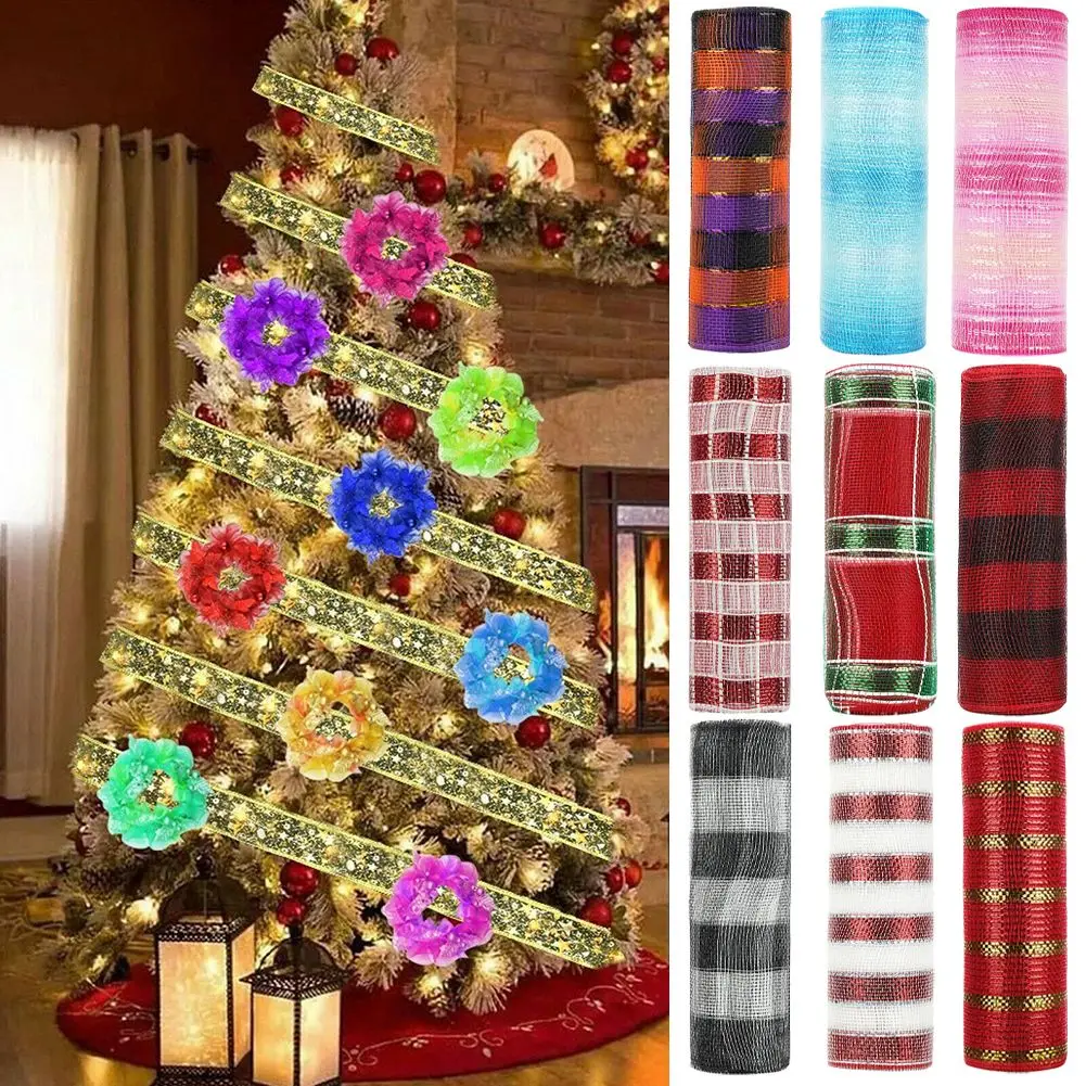 Christmas 10yards Deco Poly Mesh Ribbon 10 Inch Wide Metallic Ribbon For Xmas Decoration Valentine's Day Diy Wrapping Ribbons
Christmas 10yards Deco Poly Mesh Ribbon 10 Inch Wide Metallic Ribbon For Xmas Decoration Valentine's Day Diy Wrapping Ribbons