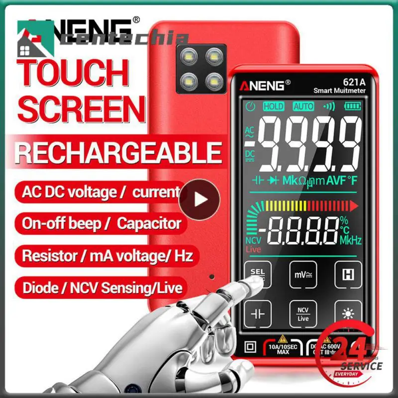 1/2/3PCS 621A Smart Digital Multimeter Touch Screen Multimetro Tester transistor 9999 Counts True RMS Auto Range DC/AC 10A Meter
1/2/3PCS 621A Smart Digital Multimeter Touch Screen Multimetro Tester transistor 9999 Counts True RMS Auto Range DC/AC 10A Meter