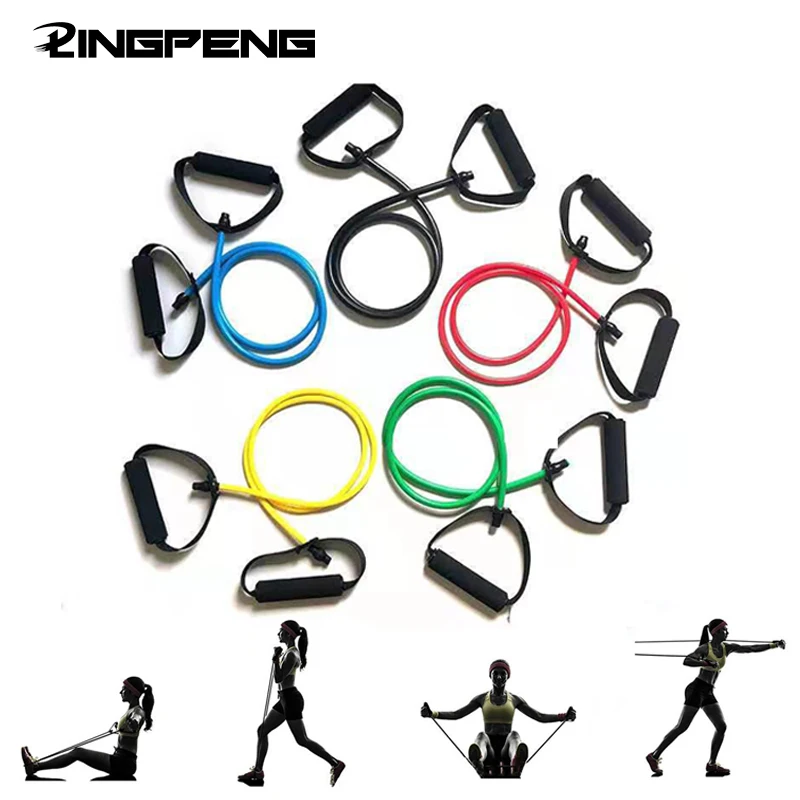 120cm 5 Levels Resistance Yoga Pull Rope Bands Handles Elastic Sports Bodybuild Home Workouts Muscle Training Rubber Tube Band
120cm 5 Levels Resistance Yoga Pull Rope Bands Handles Elastic Sports Bodybuild Home Workouts Muscle Training Rubber Tube Band