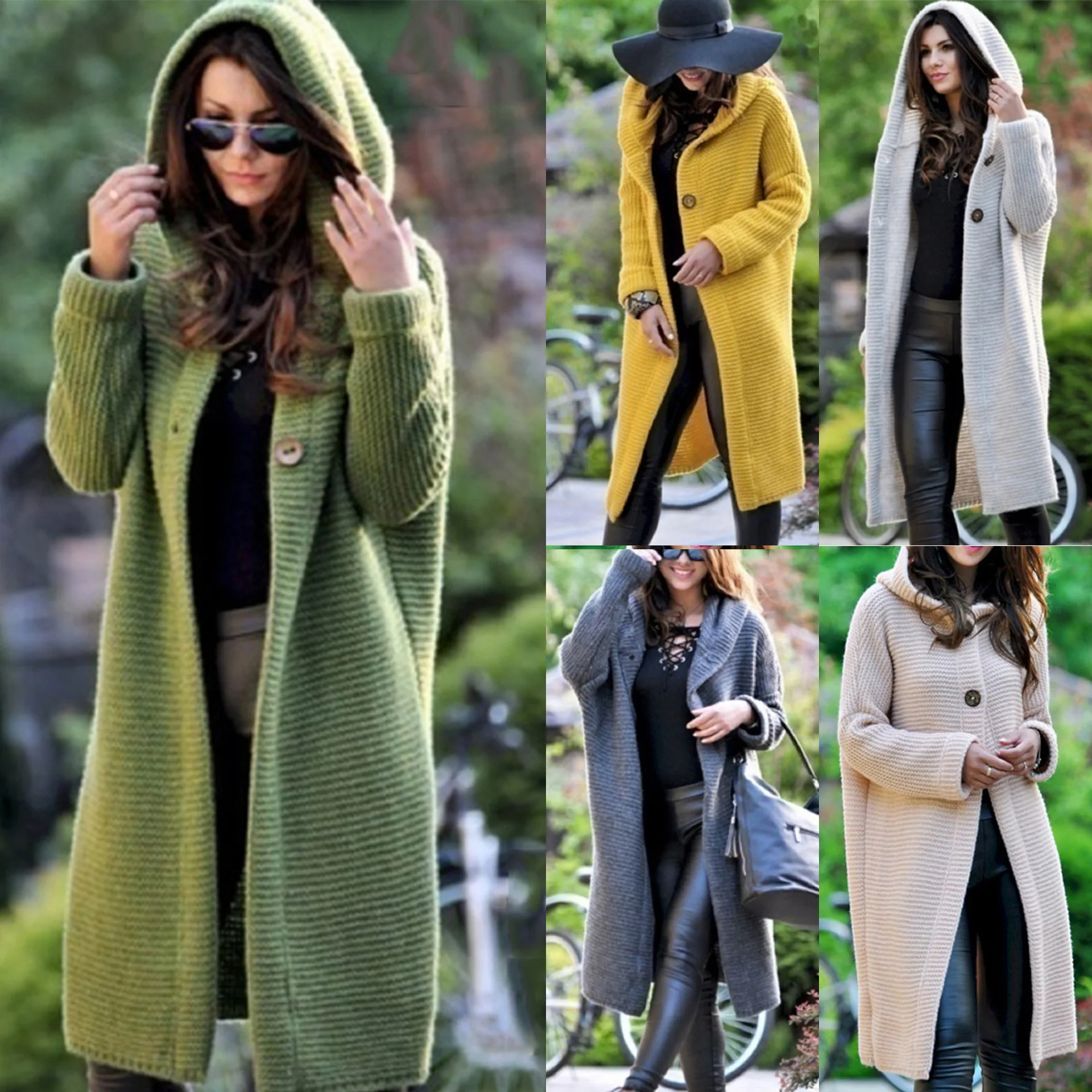 2021 Autumn and Winter Cardigan Knitted Sweater Coat Ladies Long Plus Size Hooded Top Feminino Thick Loose Fit High Strecth
2021 Autumn and Winter Cardigan Knitted Sweater Coat Ladies Long Plus Size Hooded Top Feminino Thick Loose Fit High Strecth