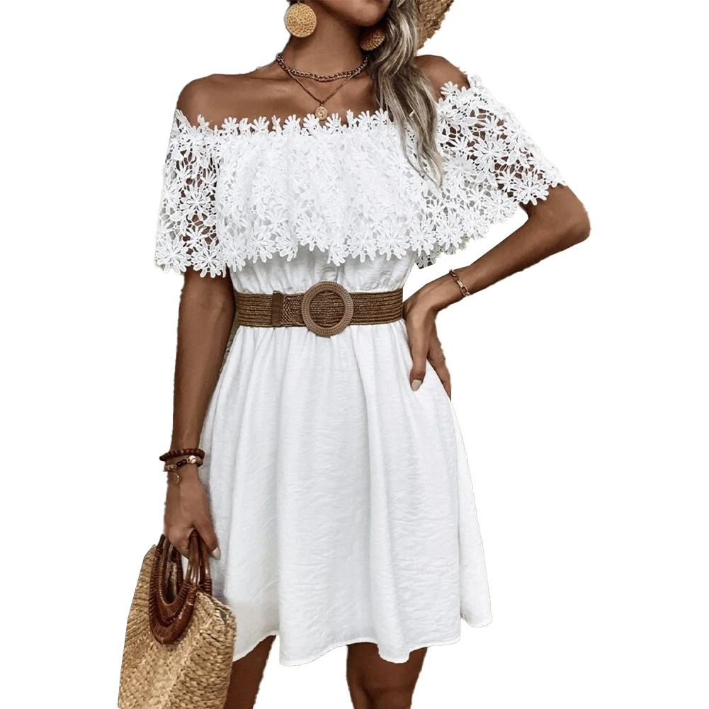 Womens Lace Off Shoulder Short Dress Ladies Summer Holiday Bohemia Club Party Dresses Sundresses Outfits Clothes Vestido
Womens Lace Off Shoulder Short Dress Ladies Summer Holiday Bohemia Club Party Dresses Sundresses Outfits Clothes Vestido