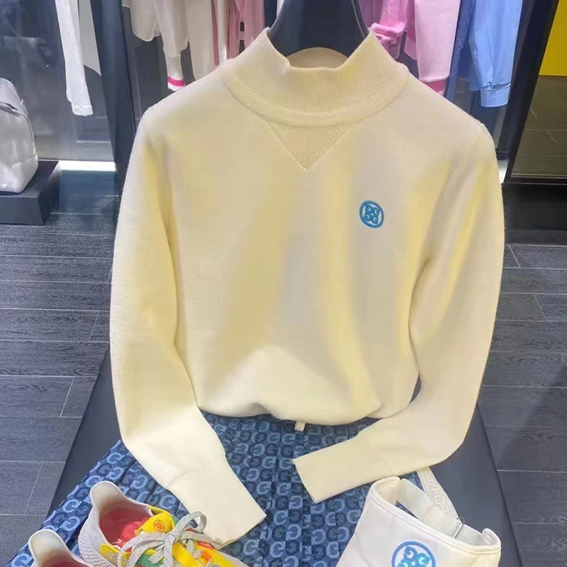 Golf Knitwear Lady's Fall/Winter 22 New High Neck Thick Sweater Women Warm Top Sports Shirt Golf Wear for Woman
Golf Knitwear Lady's Fall/Winter 22 New High Neck Thick Sweater Women Warm Top Sports Shirt Golf Wear for Woman