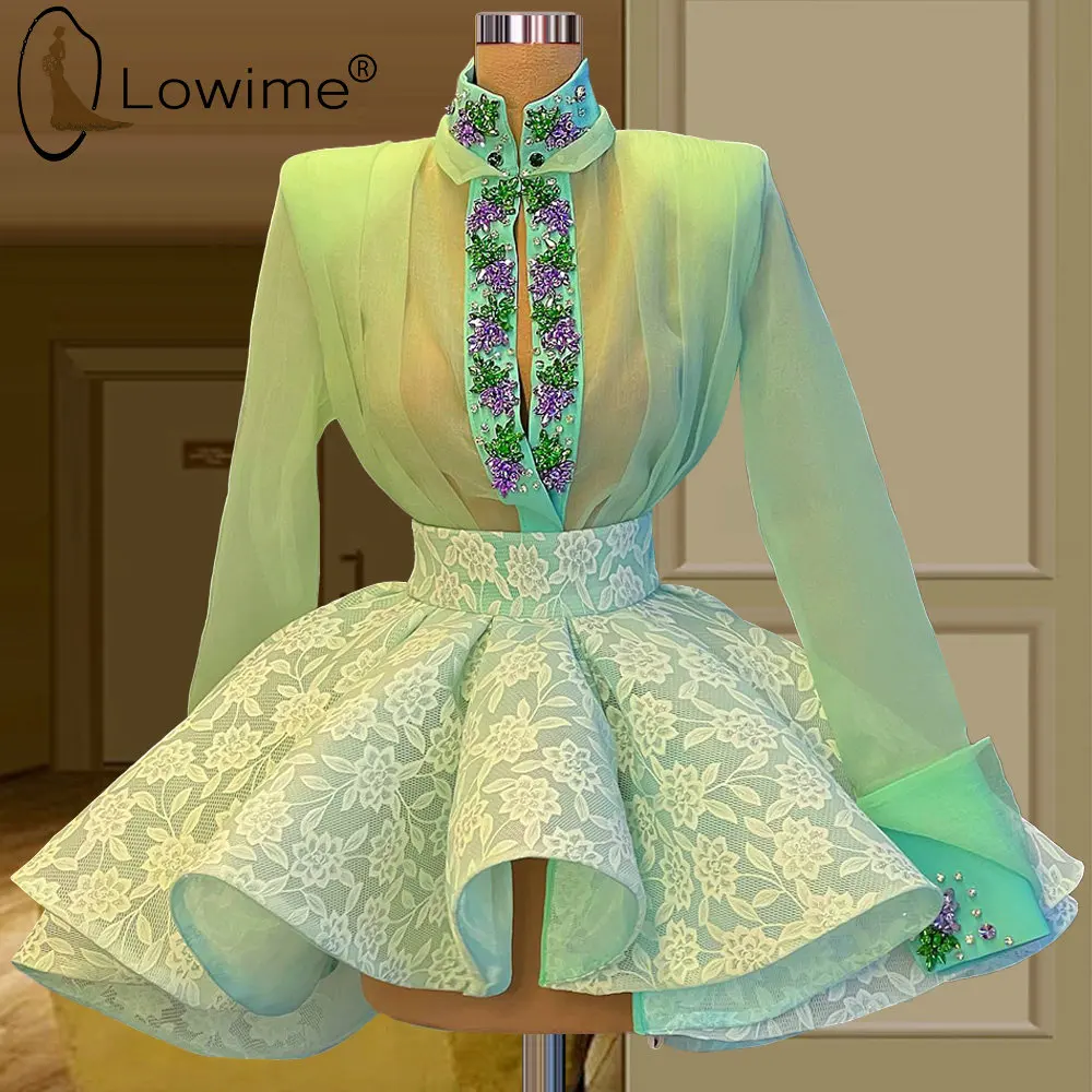 Женское короткое платье для выпускного вечера, элегантное бальное платье из двух предметов с длинными рукавами и кружевной аппликацией из ... 
Женское короткое платье для выпускного вечера, элегантное бальное платье из двух предметов с длинными рукавами и кружевной аппликацией из ...