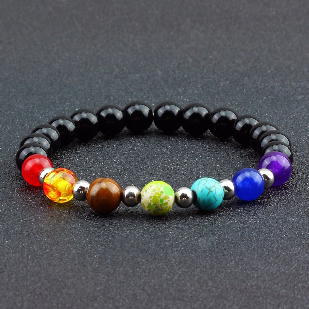 Couple Distance 7 Chakra Reiki Prayer Bracelets Men Women Yoga Balance Energy Natural Tiger Eye Lava Beads Bracelet Jewelry Gift
Couple Distance 7 Chakra Reiki Prayer Bracelets Men Women Yoga Balance Energy Natural Tiger Eye Lava Beads Bracelet Jewelry Gift