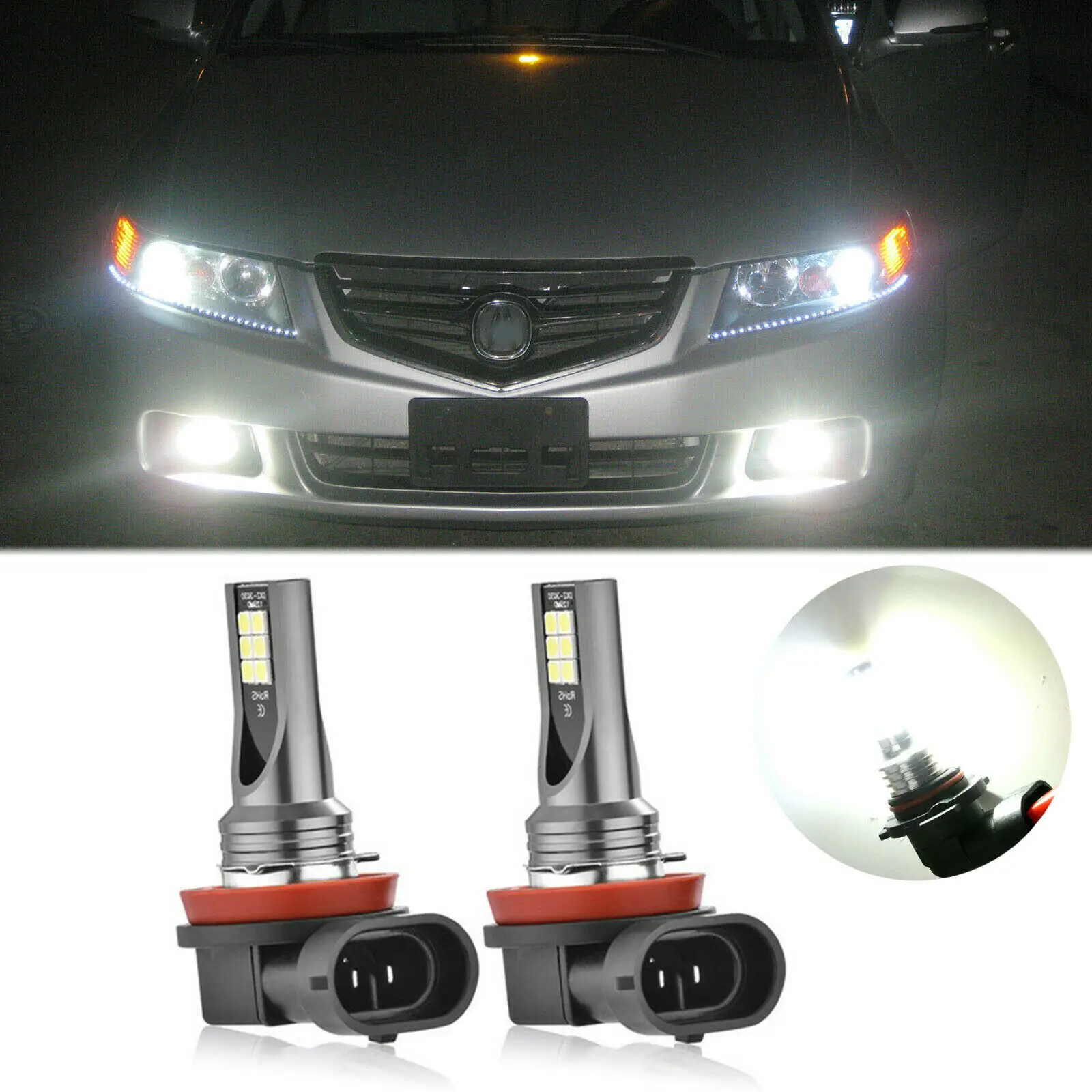 2PCS Car Lights H11 H8 Car Headlight Bulbs LED 12SMD 110W LED Fog Lamp Automotive Headlamp DC12-24V 6500K Automobiles
2PCS Car Lights H11 H8 Car Headlight Bulbs LED 12SMD 110W LED Fog Lamp Automotive Headlamp DC12-24V 6500K Automobiles