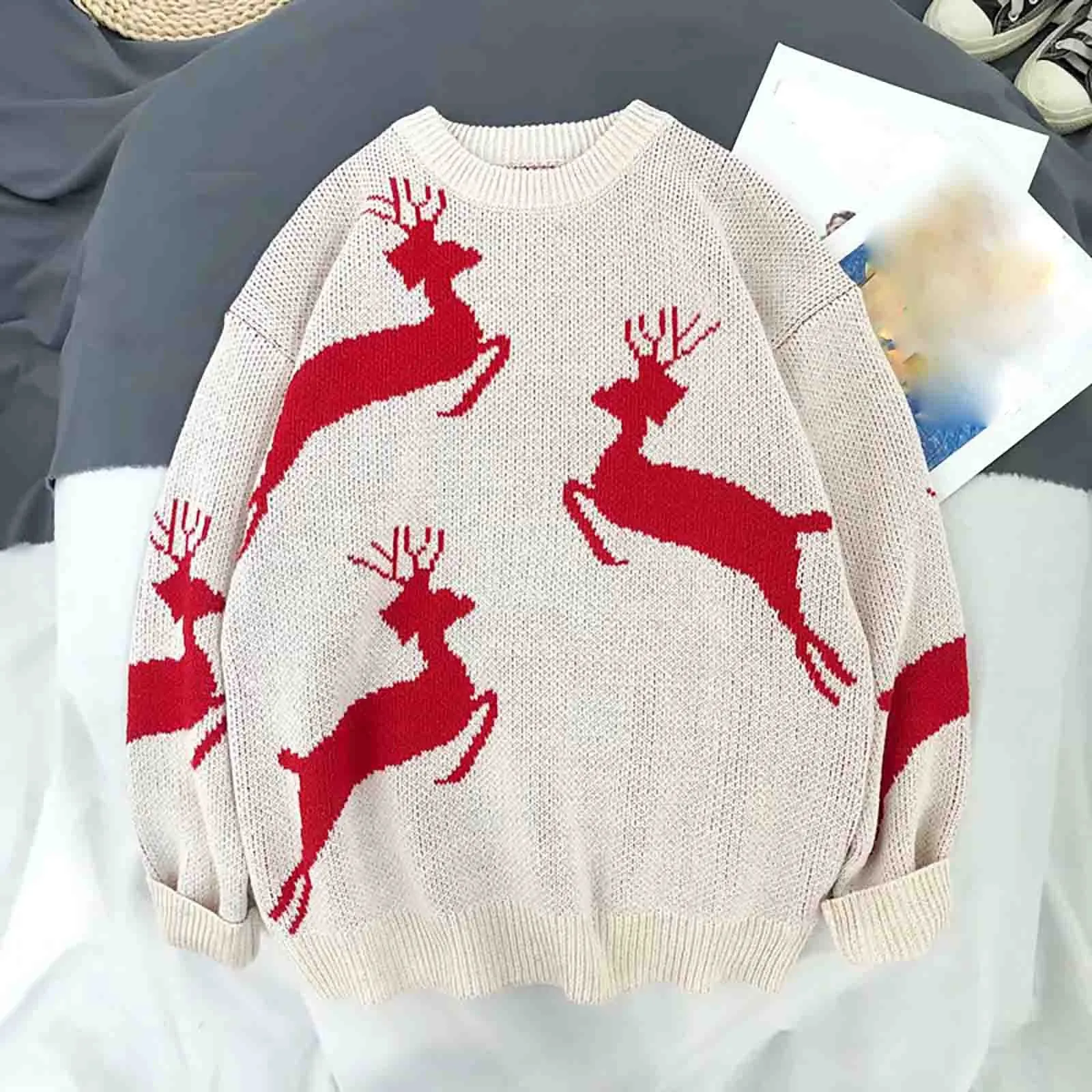 4 8 Male Autumn And Winter Christmas Sweater Jacquard Warm And Funny Holiday Sweater Top Blouse Long Coat for Men 
4 8 Male Autumn And Winter Christmas Sweater Jacquard Warm And Funny Holiday Sweater Top Blouse Long Coat for Men