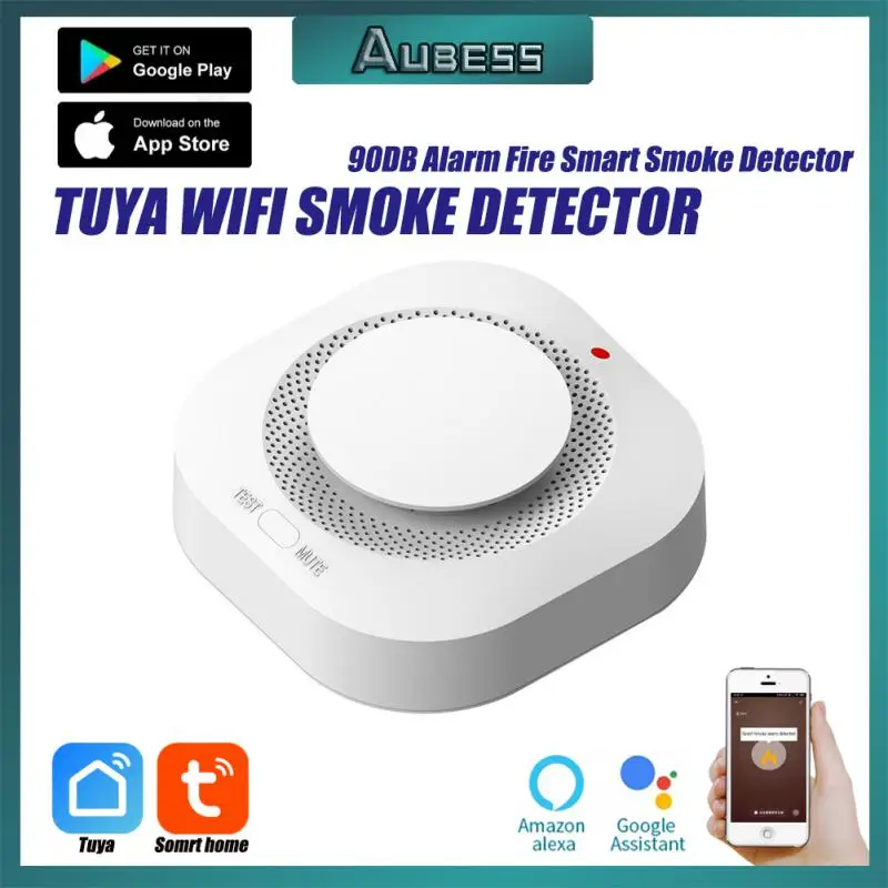 Tuya Wifi Smoke Detector Sensor 90DB Alarm Fire Smart Smoke Detector Wifi Fire Protection Home Security Alarm Smart Life APP
Tuya Wifi Smoke Detector Sensor 90DB Alarm Fire Smart Smoke Detector Wifi Fire Protection Home Security Alarm Smart Life APP
