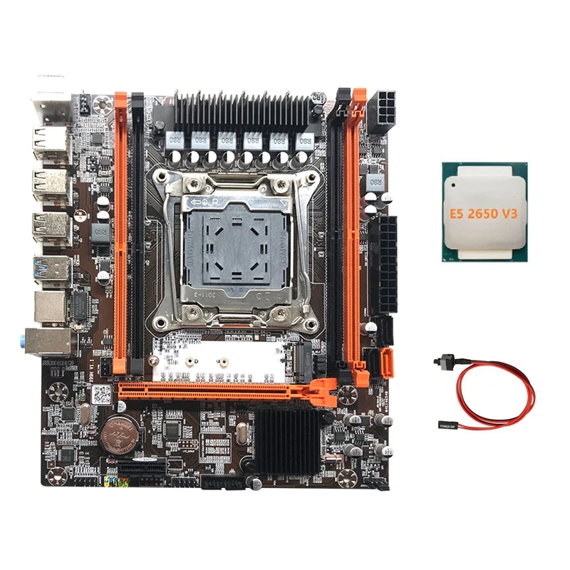 X99H Motherboard LGA2011-3 Computer Motherboard Support Xeon E5 2678 2666 V3 Series CPU With E5 2650 V3 CPU+Switch Cable
X99H Motherboard LGA2011-3 Computer Motherboard Support Xeon E5 2678 2666 V3 Series CPU With E5 2650 V3 CPU+Switch Cable