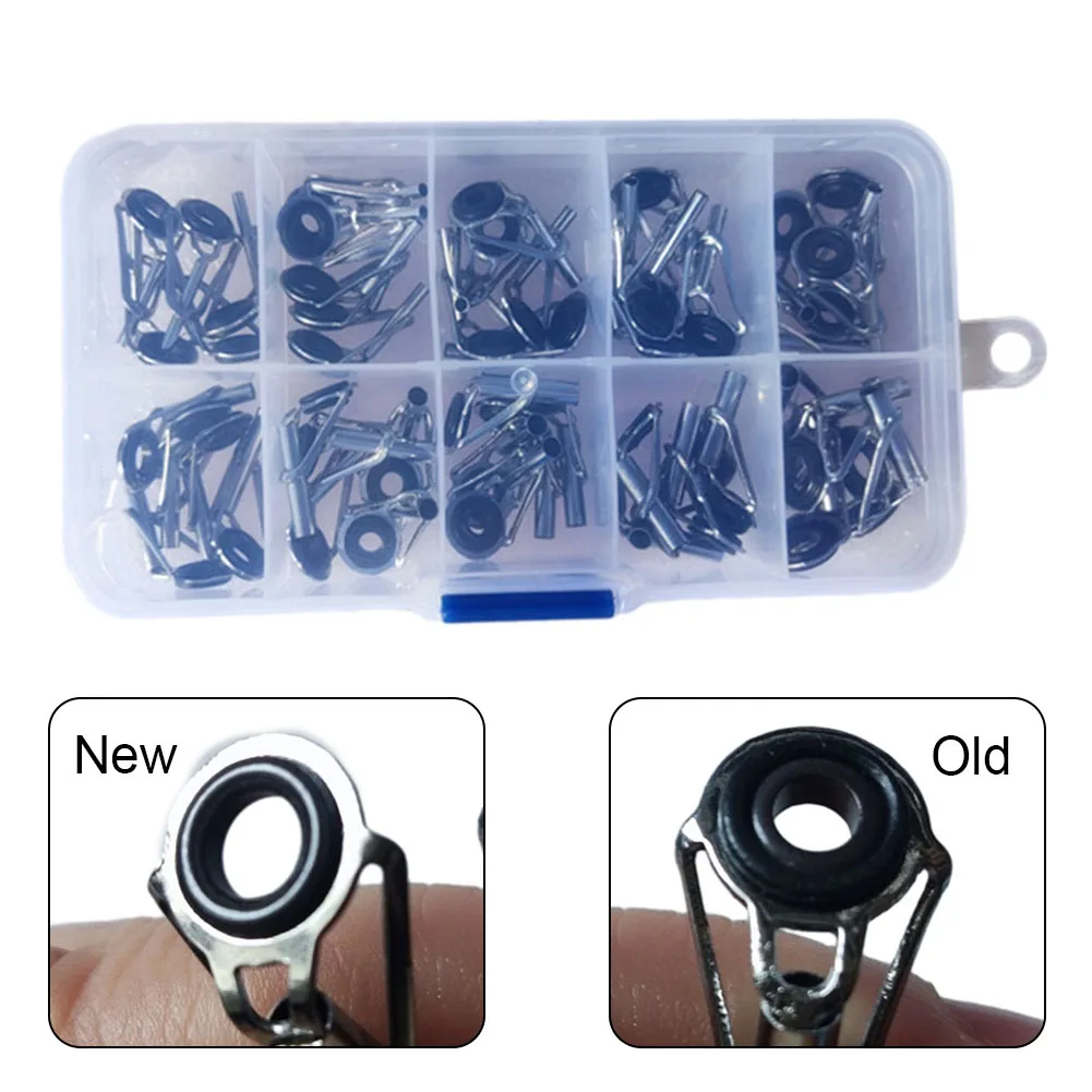 50 Pcs Fishing Rod Guide Tip Repair Kit Guide Ring Tip Eye Rod Eye Ring 1.6-3.8mm #1-10 Rod Building Repair Fishing Parts
50 Pcs Fishing Rod Guide Tip Repair Kit Guide Ring Tip Eye Rod Eye Ring 1.6-3.8mm #1-10 Rod Building Repair Fishing Parts
