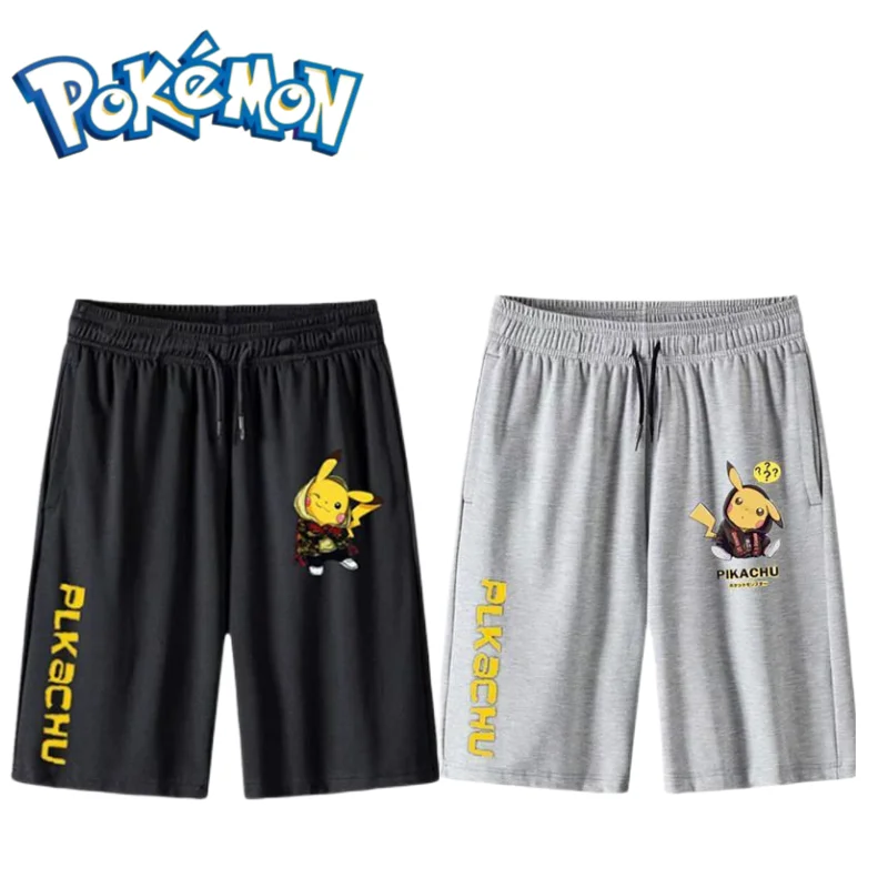 

Pokemon series Pikachu anime cartoon shorts male students loose casual sports five-point pants summer outer wear middle pants