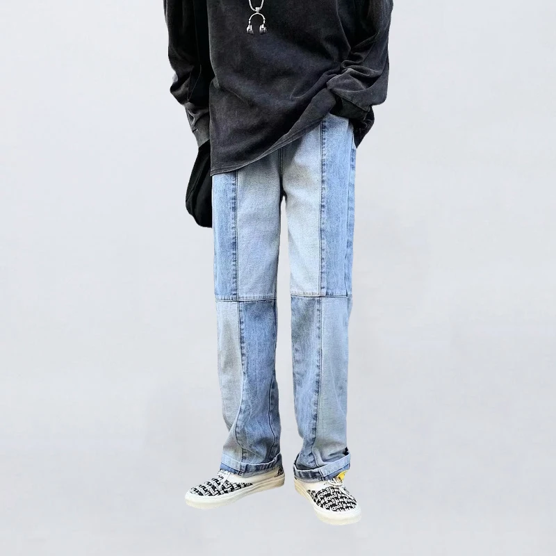 Four Seasons Men's Jeans Loose Black/Blue Straight Pants Solid Color Casual Pants Loose Men's Workwear Pockets Wide Leg Pants
Four Seasons Men's Jeans Loose Black/Blue Straight Pants Solid Color Casual Pants Loose Men's Workwear Pockets Wide Leg Pants