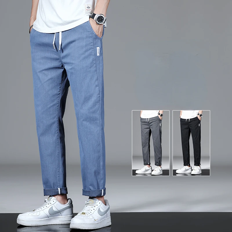High Quality Brand Summer Stretch Cotton Hole Men's Ankle Length Jeans Thin Streetwear Design Denim Pants Korea Casual Trousers
High Quality Brand Summer Stretch Cotton Hole Men's Ankle Length Jeans Thin Streetwear Design Denim Pants Korea Casual Trousers