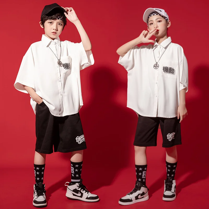 Children's Hip-hop Trendy Clothes Summer Boys Hip-hop Shirt Suit Girls Jazz Dance Clothes Children's Handsome Street Bombing
Children's Hip-hop Trendy Clothes Summer Boys Hip-hop Shirt Suit Girls Jazz Dance Clothes Children's Handsome Street Bombing
