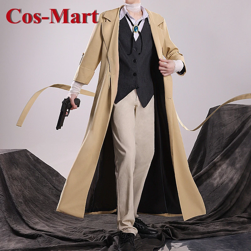 Cos-Mart аниме бродячие собаки Дазай Осаму косплей костюм модная красивая униформа