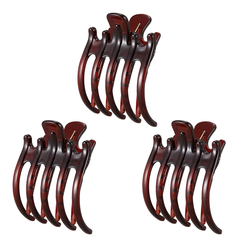 3X Women Lady Girls Non Slip Grip Large Claw Hair Clip Clamp,Coffee
3X Women Lady Girls Non Slip Grip Large Claw Hair Clip Clamp,Coffee
