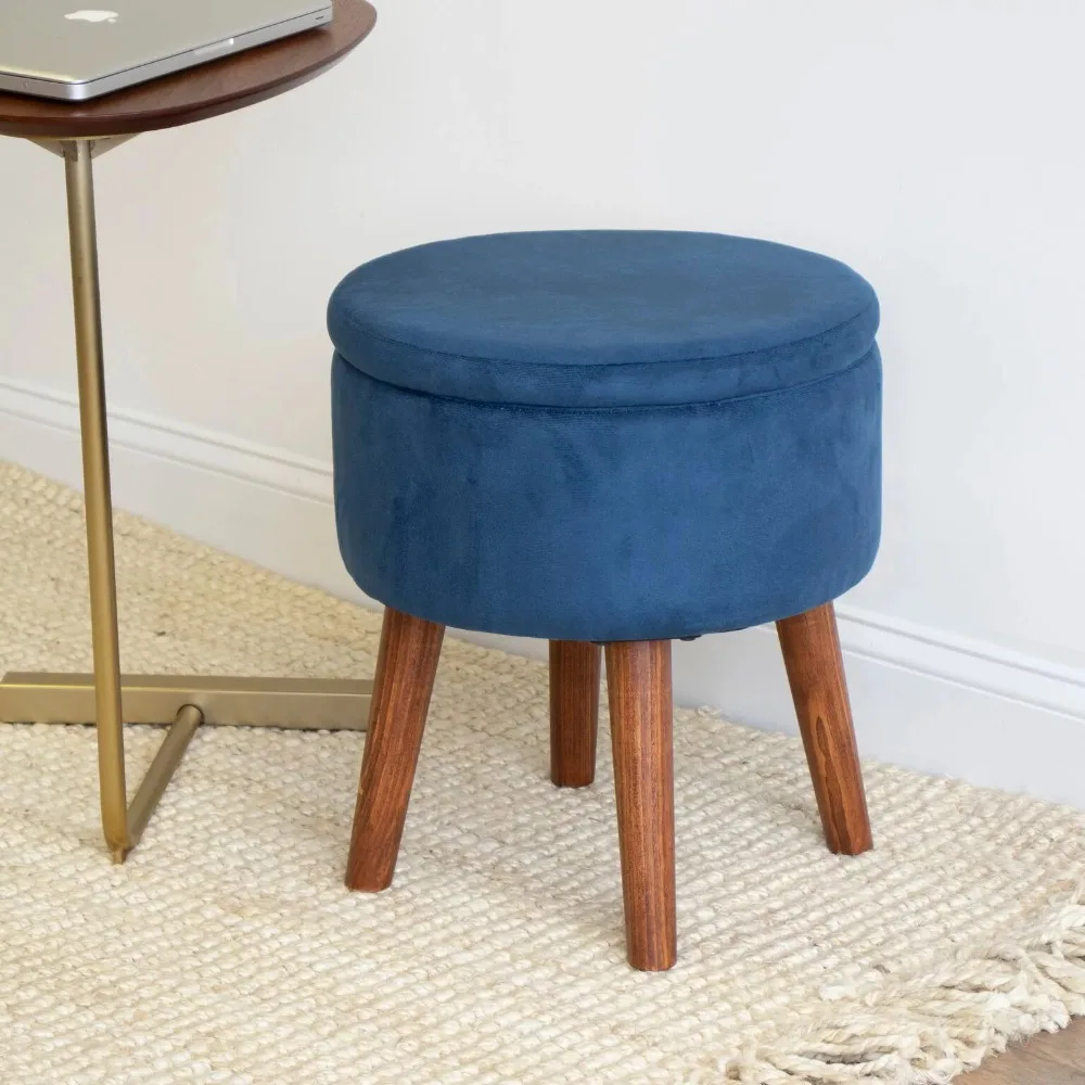Foot Stool Velour Round Storage Ottoman Mobile Free Shipping Living Room Furniture Home
Foot Stool Velour Round Storage Ottoman Mobile Free Shipping Living Room Furniture Home