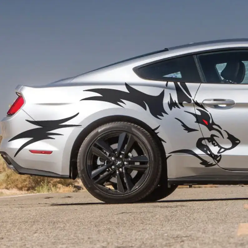 Both Sides - Mustang Ranger Coyote Wolf Tattoo Grunge Design Tribal Door Bed Side Pickup Truck Car Vinyl Graphic Decal USA
Both Sides - Mustang Ranger Coyote Wolf Tattoo Grunge Design Tribal Door Bed Side Pickup Truck Car Vinyl Graphic Decal USA