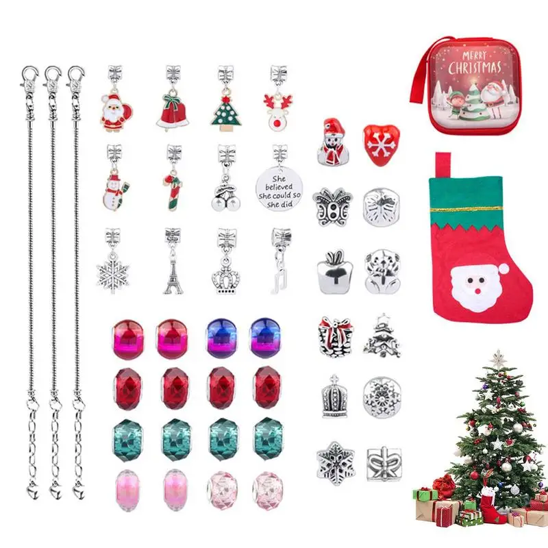 Christmas DIY Bracelet Kit Charm Bracelet Making Kit DIY Jewelry Making Kit For Girls Teens Adults With Cute Bag
Christmas DIY Bracelet Kit Charm Bracelet Making Kit DIY Jewelry Making Kit For Girls Teens Adults With Cute Bag