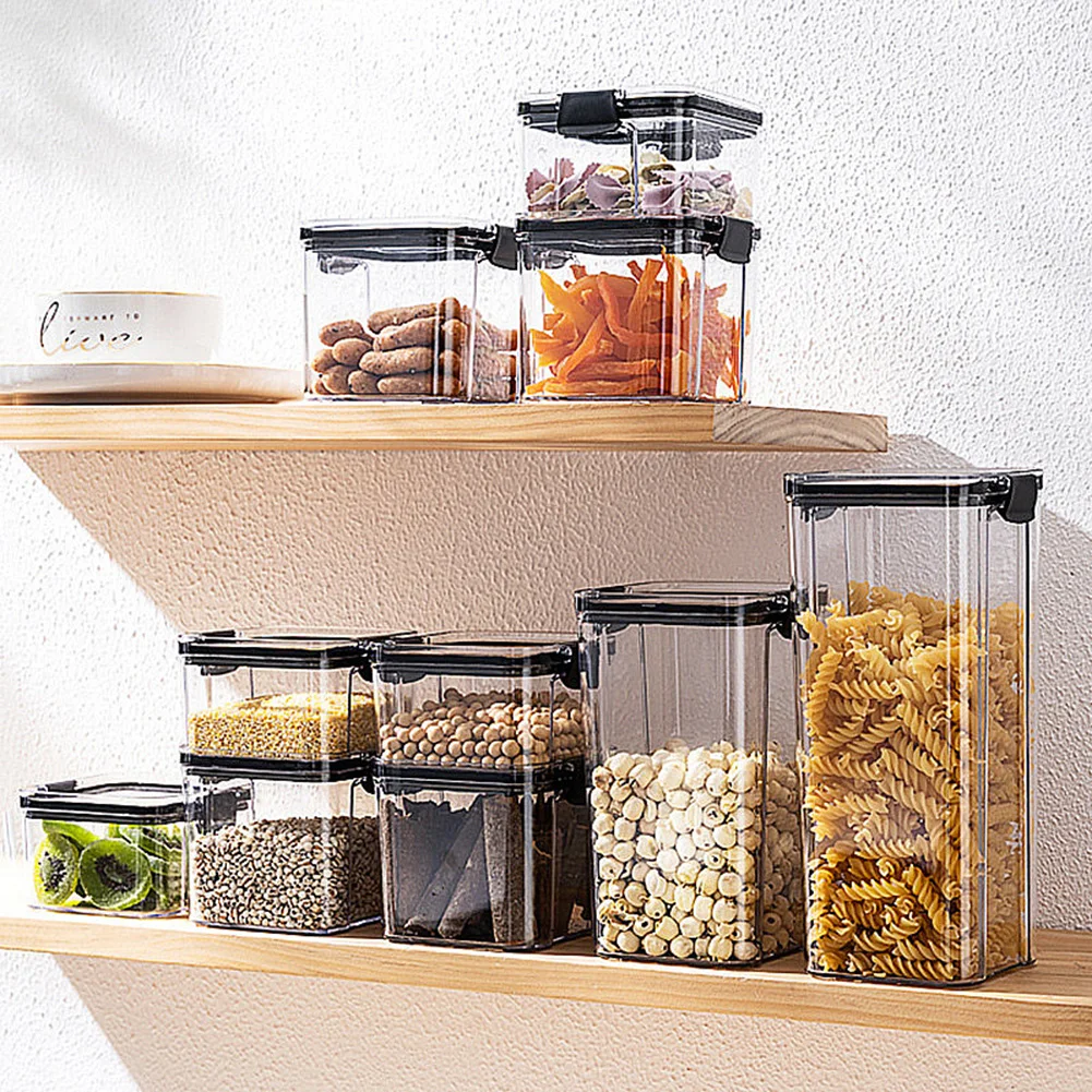 Food Storage Container Plastic Cereal Dispenser Kitchen Storage Box Portable Storage Jars Grain Rice Container Kitchen Accessory
Food Storage Container Plastic Cereal Dispenser Kitchen Storage Box Portable Storage Jars Grain Rice Container Kitchen Accessory