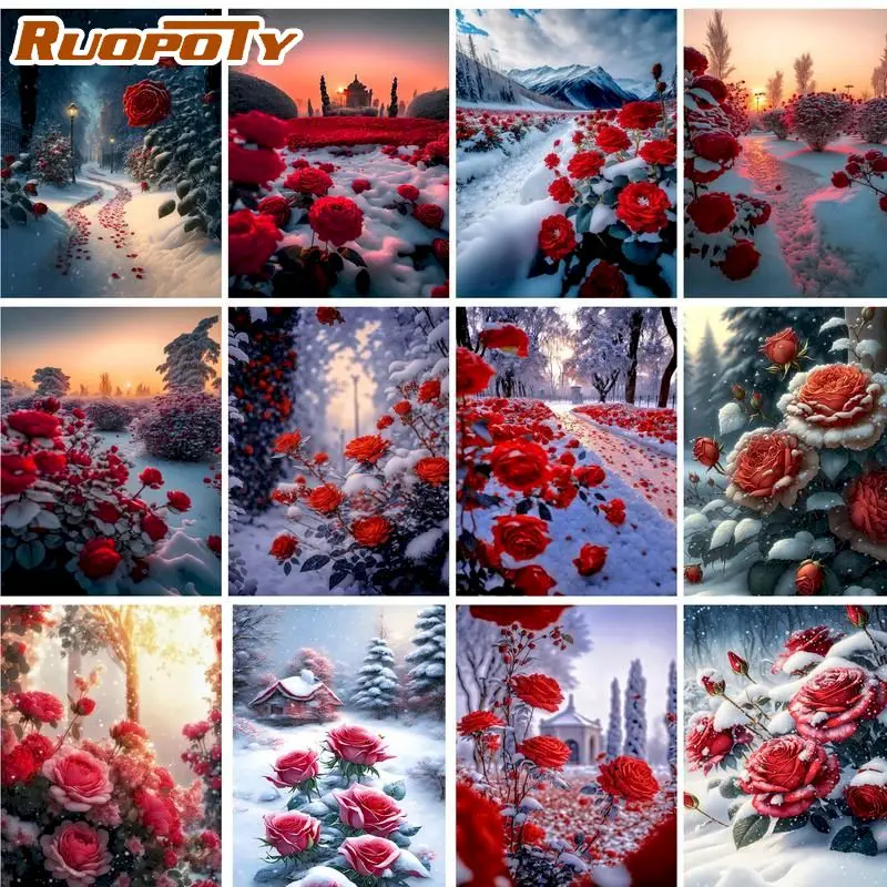 RUOPOTY Oil Painting Rose Street Scenery Handpainted Home Decoration Pictures By Number Drawing Canvas Wall Art Gift
RUOPOTY Oil Painting Rose Street Scenery Handpainted Home Decoration Pictures By Number Drawing Canvas Wall Art Gift