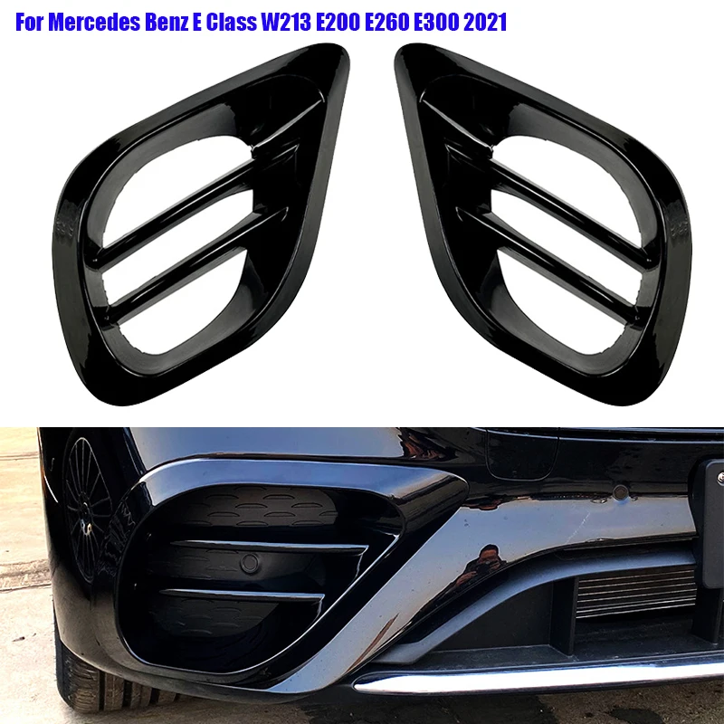 

Car Front Bumper Fog Lamp Grille Cover Trim Air Vent Grill Frame For Mercedes Benz E Class W213 E200 E260 E300 E53 AMG 2021+