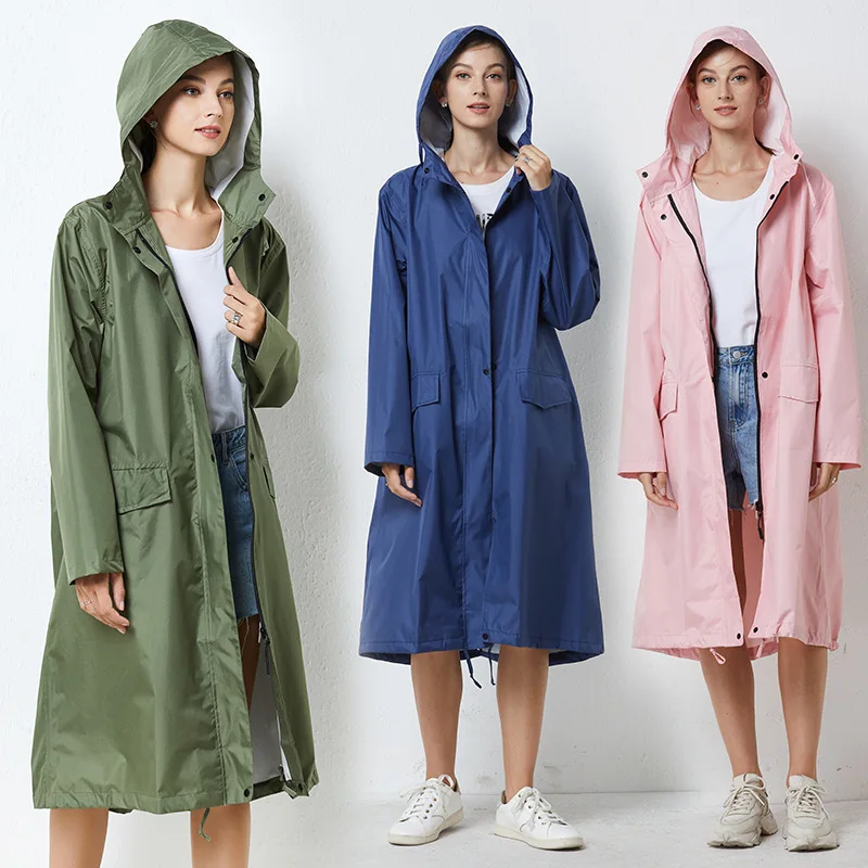 

Походное универсальное пончо с капюшоном, пальто для мужчин и женщин, непромокаемый длинный толстый дождевик для взрослых
