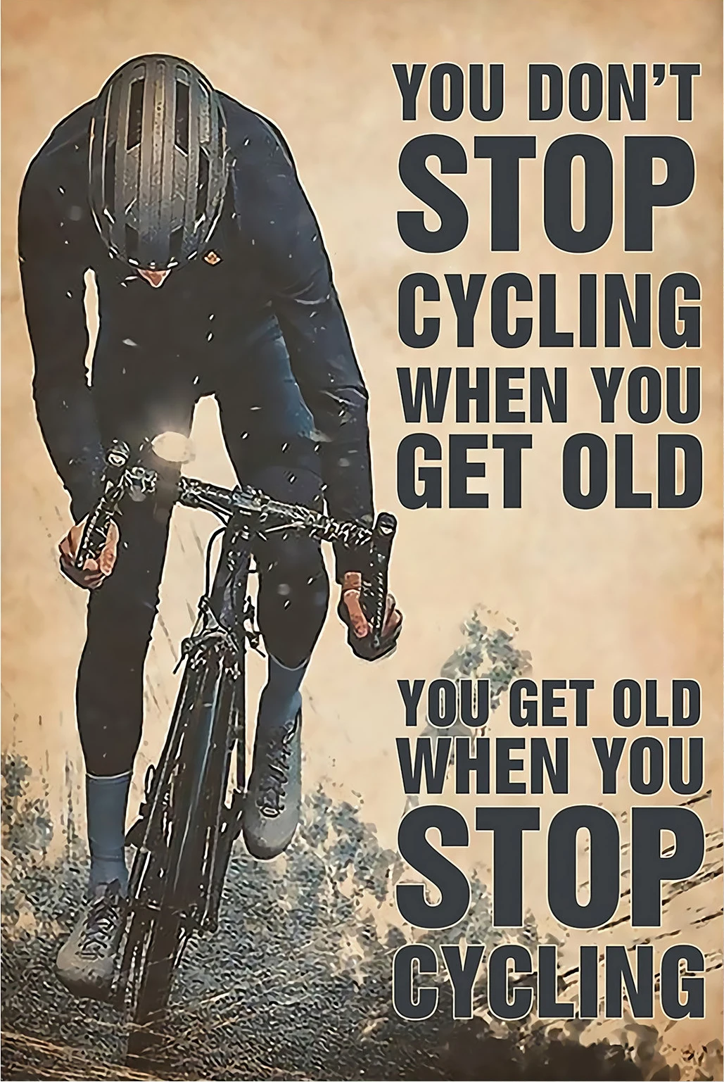 Винтажный мотивационный велосипедный постер на холсте
Винтажный мотивационный велосипедный постер на холсте