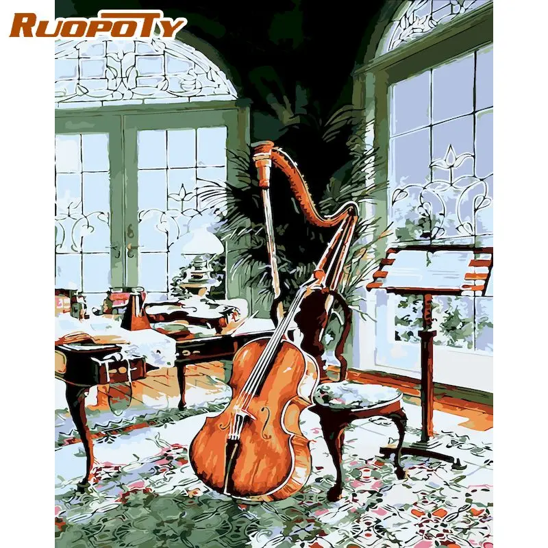 RUOPOTY Cello Painting By Numbers For Adults DIY Kits HandPainted On Canvas With Framed Oil Picture Drawing Coloring By Number
RUOPOTY Cello Painting By Numbers For Adults DIY Kits HandPainted On Canvas With Framed Oil Picture Drawing Coloring By Number