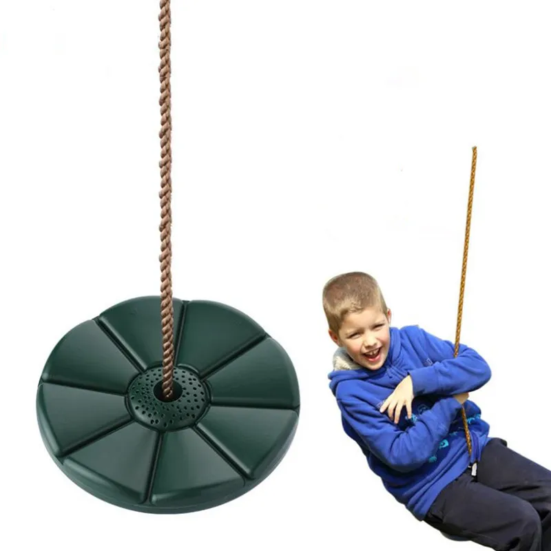 

Children Swing Disc Toy Seat Kids Swing Round Rope Swings Outdoor Playground Hanging Garden Play Entertainment Game Activity