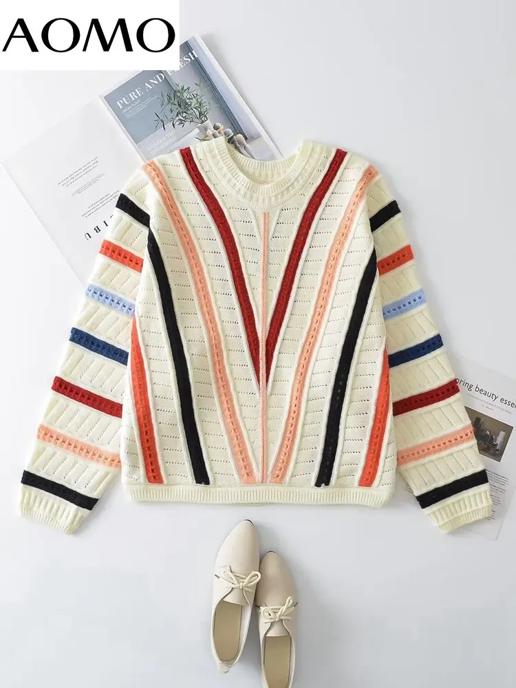 AOMO 2022 Chic Women Hollow Oversized Twist Sweater Vintage Ladies Knitted Jumper 4T14A
AOMO 2022 Chic Women Hollow Oversized Twist Sweater Vintage Ladies Knitted Jumper 4T14A