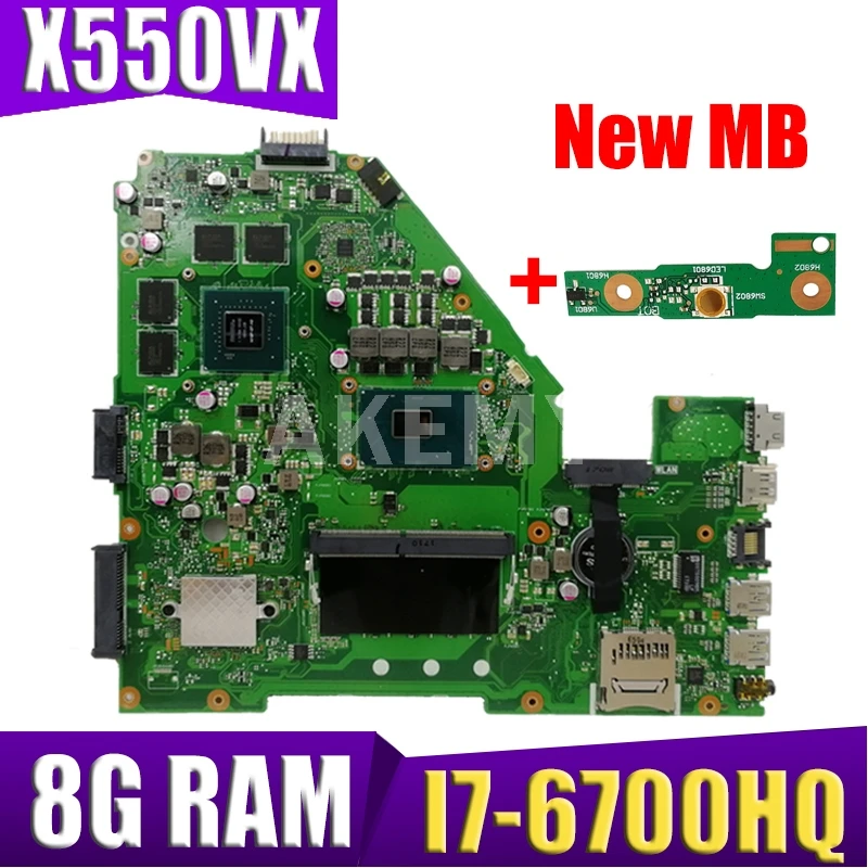 Материнская плата Akemy X550VX для ASUS X550VX FZ50VX FH5900V I7-6700HQ GTX950, 8 ГБ ОЗУ, материнская плата для ноутбука, протестирована на 100%, работает оригинал
Материнская плата Akemy X550VX для ASUS X550VX FZ50VX FH5900V I7-6700HQ GTX950, 8 ГБ ОЗУ, материнская плата для ноутбука, протестирована на 100%, работает оригинал